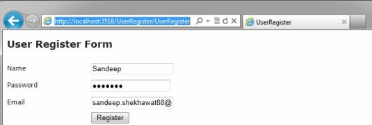 User registration
